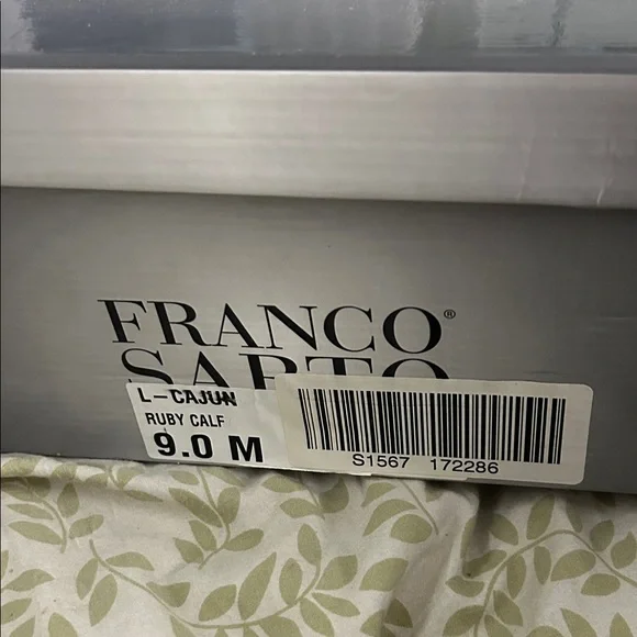 Franco Sarto Burgundy Heeled Boots - Picture 9 of 9